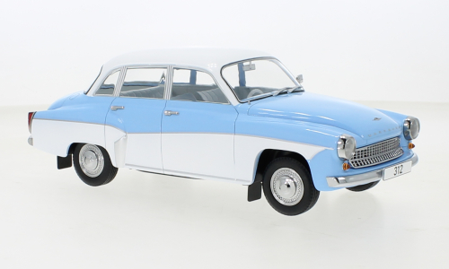 Wartburg 312 1965 Lichtblauw/Wit - 1:18